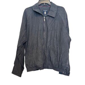 Roundtree & Yorke Outdoors Mens L Lightweight Jacket Black Plaid Lining Full Zip